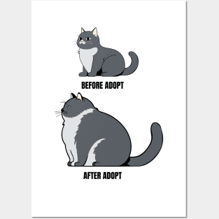 Humor for cat adoption Posters and Art